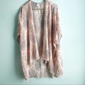 Sheer Pineapple Blush Kimono